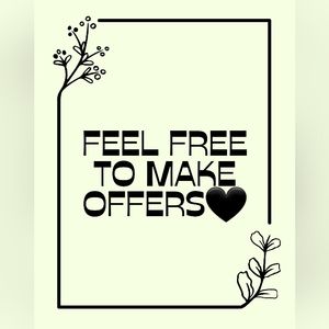 Make offer on all items 🖤 I am happy to help you purchase the items you need.